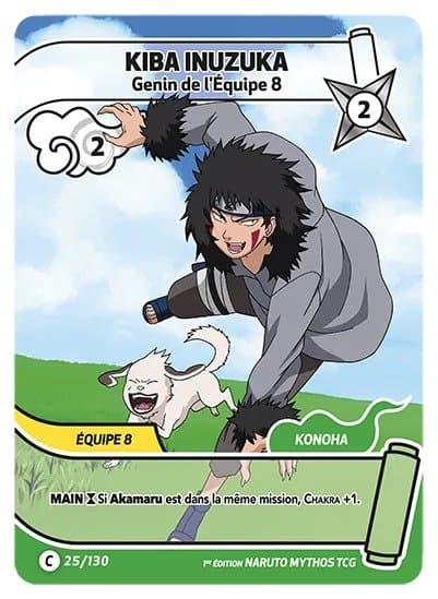 KIBA INUZUKA – Genin de l'Équipe 8 – 025/130 – C – Naruto Mythos