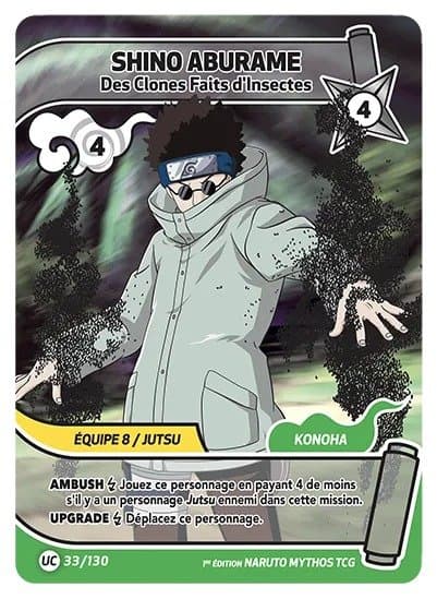 SHINO ABURAME – Des Clones Faits d'Insectes – 033/130 – UC – Naruto Mythos