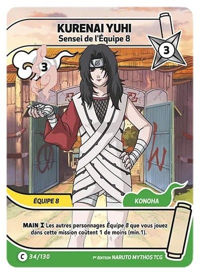 KURENAI YUHI – Sensei de l'Équipe 8 – 034/130 – C – Naruto Mythos