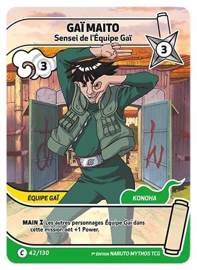 GAÏ MAITO – Sensei de l'Équipe Gaï – 042/130 – C – Naruto Mythos