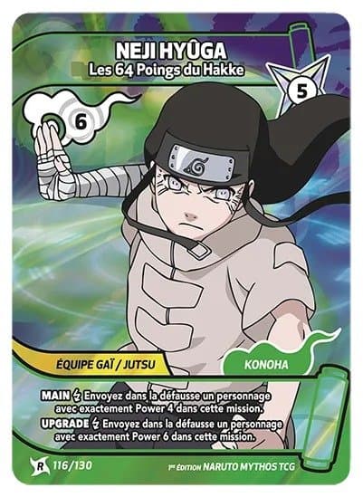 NEJI HYÛGA – Les 64 Poings du Hakke – 116/130 – R – Naruto Mythos