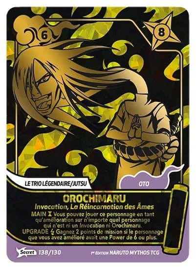 OROCHIMARU – Invocation, La Réincarnation des Âmes – 138/130 – Secret – Naruto Mythos