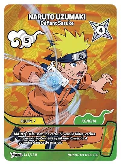 NARUTO UZUMAKI – Défiant Sasuke – 141/130 – Mythos – Naruto Mythos
