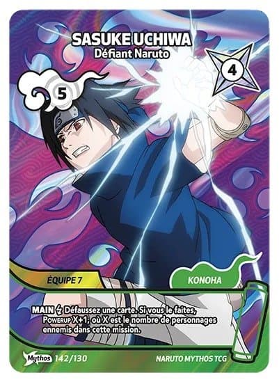 SASUKE UCHIWA – Défiant Naruto – 142/130 – Mythos – Naruto Mythos