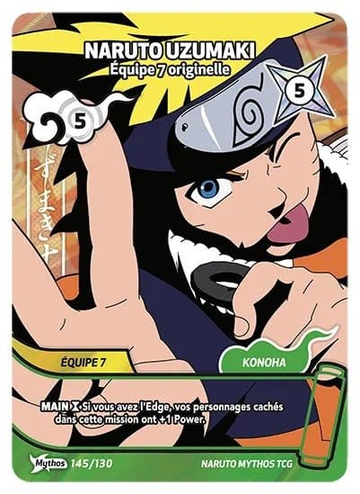 NARUTO UZUMAKI – Équipe 7 originelle – 145/130 – Mythos – Naruto Mythos