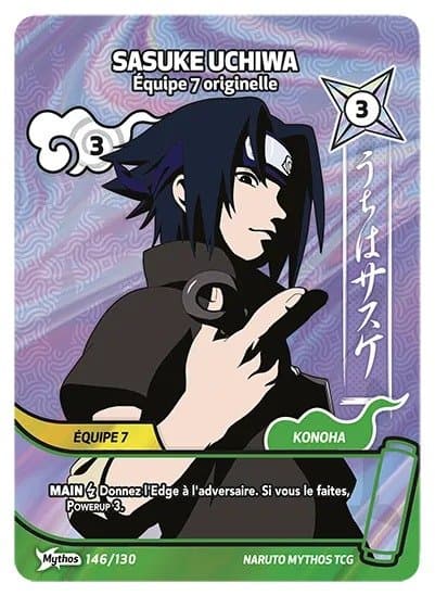 SASUKE UCHIWA – Équipe 7 originelle – 146/130 – Mythos – Naruto Mythos