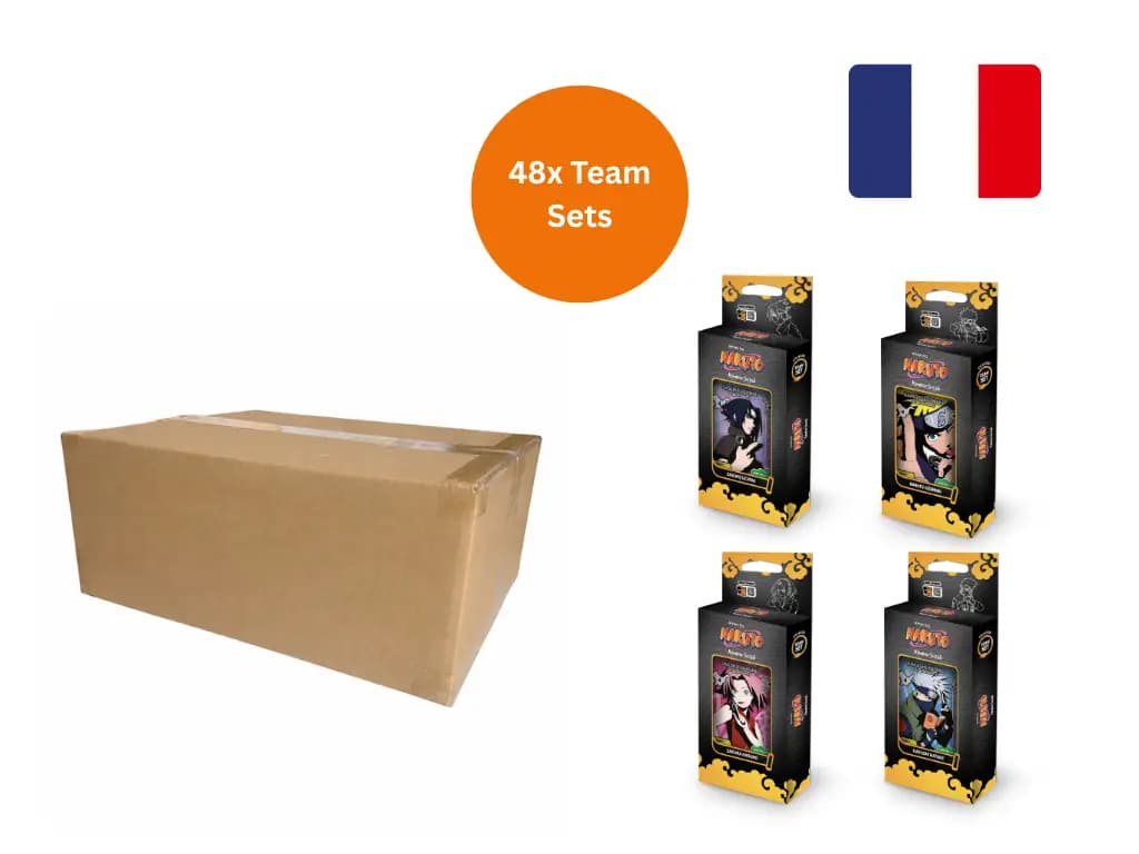 Naruto Mythos TCG – Case de Team Sets (Français) – 6 displays – Konoha Shidō (2nd Edition)