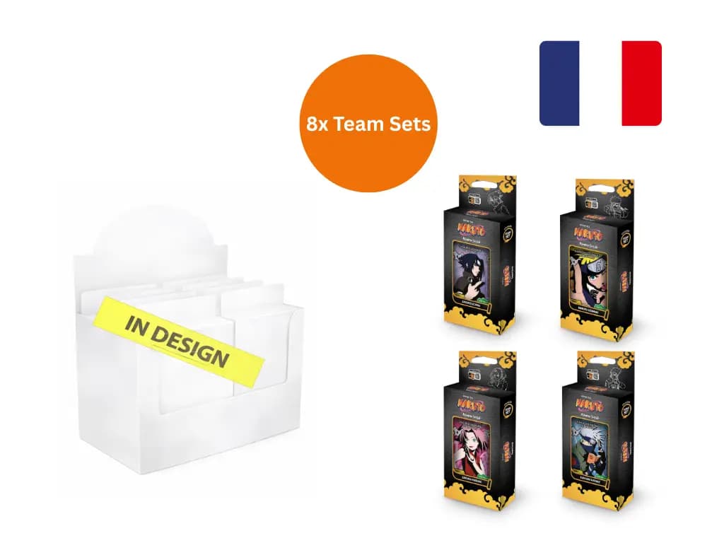 Naruto Mythos TCG – Display de Team Sets (Français) – 2× de chaque Team Set – Konoha Shidō (2nd Edition)