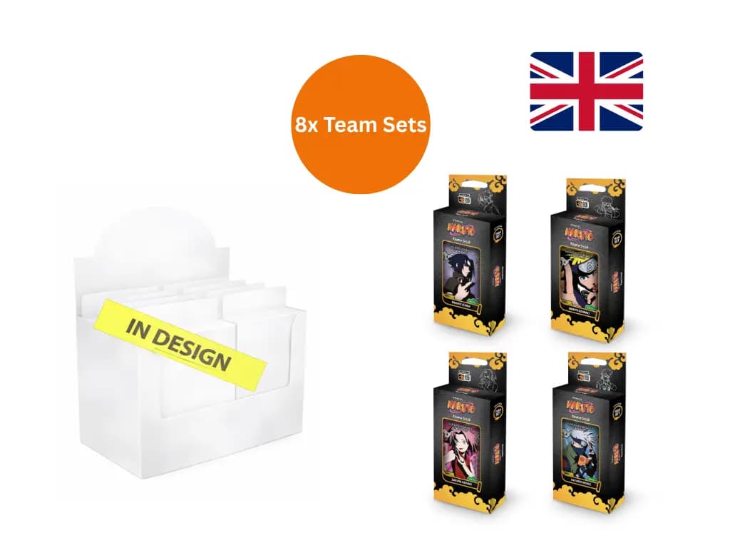 Naruto Mythos TCG – Display de Team Sets (Anglais) – 2× de chaque Team Set – Konoha Shidō (2nd Edition)