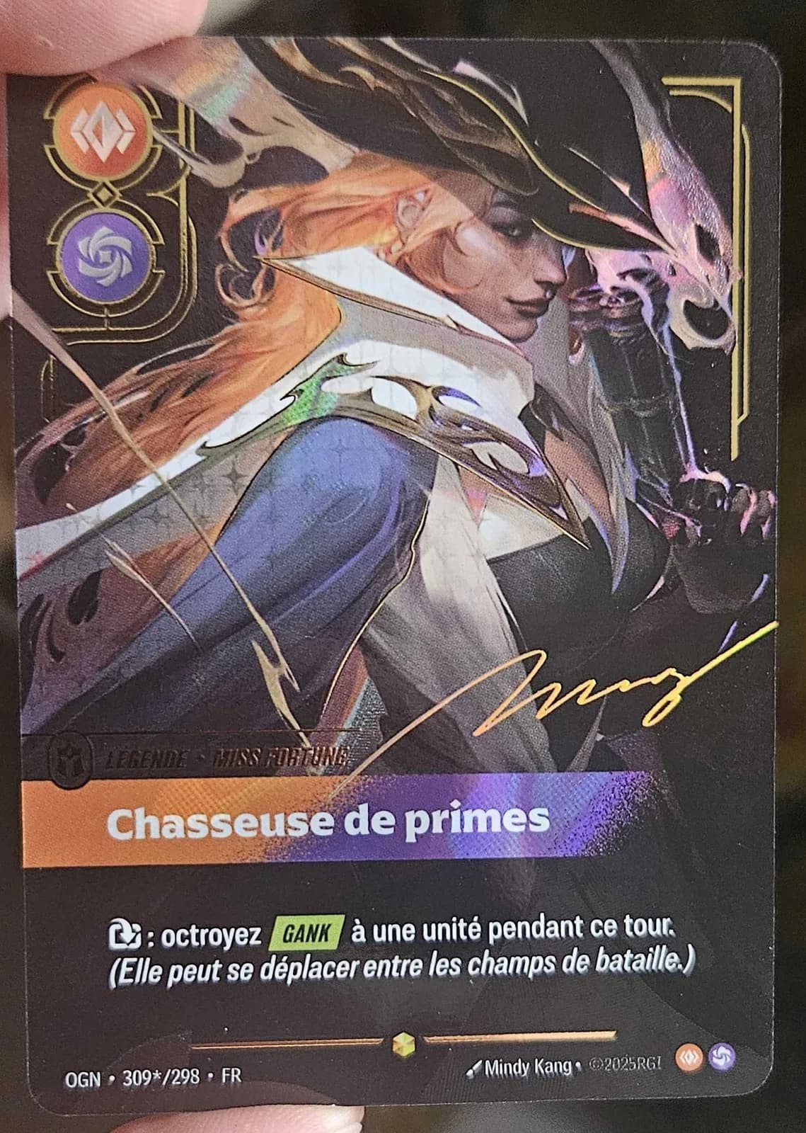 Miss Fortune, Bounty Hunter (Signature Overnumbered) — Riftbound Origins FR — origins