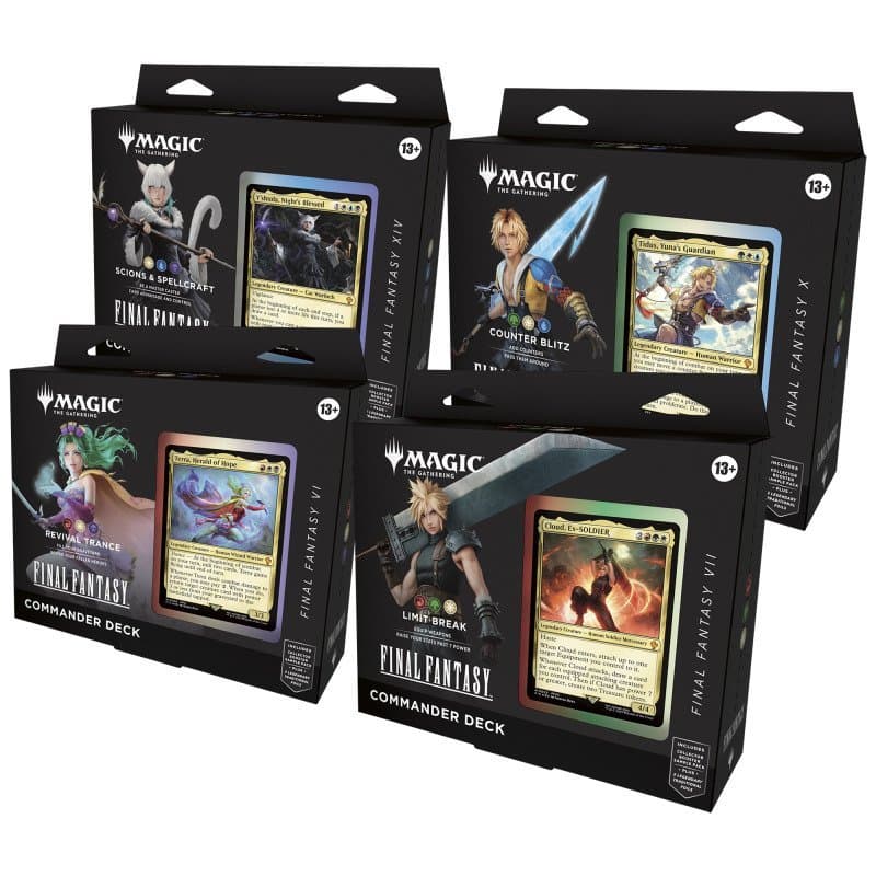 Lot 4 Decks Commander Magic Final Fantasy FR