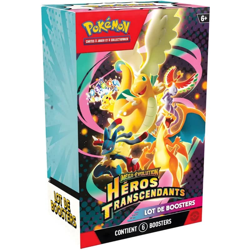 Bundle 6 Boosters Pokémon Méga-Évolution ME02.5 Héros Transcendants FR